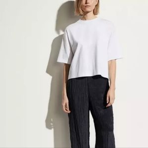 VINCE Wide Sleeve Cropped Tshirt Optic White Size Large